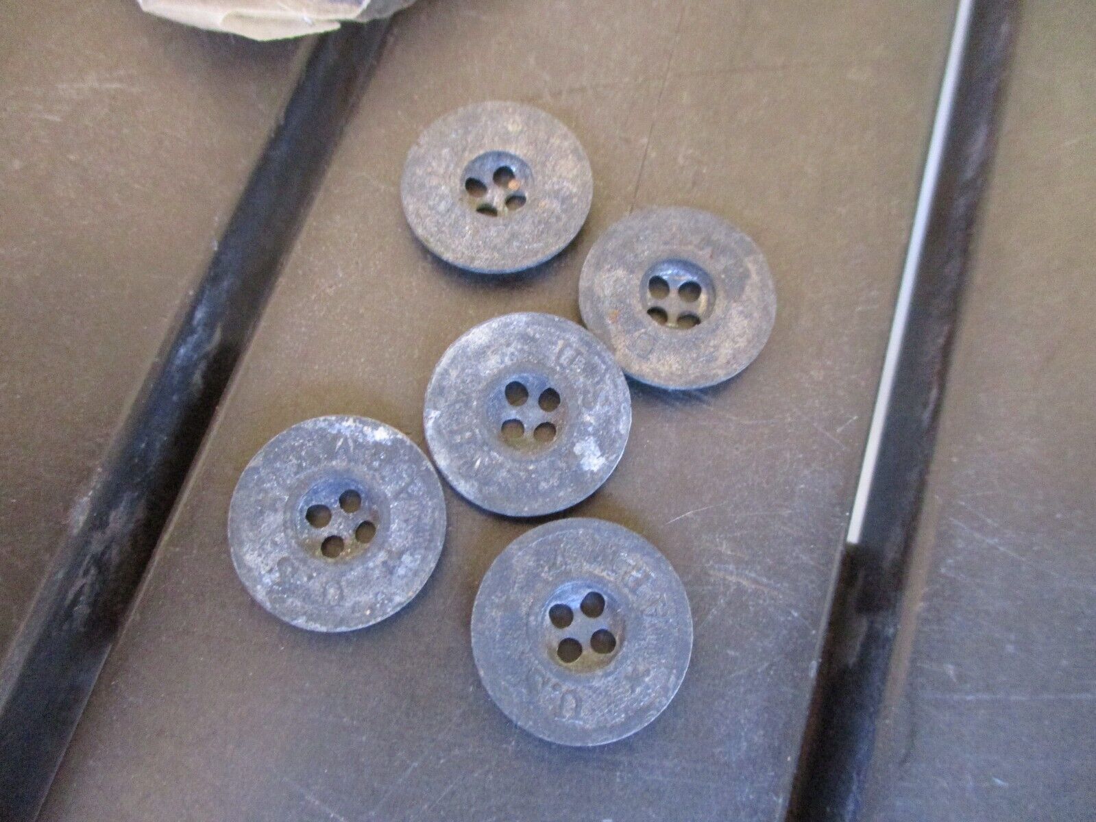 Lot of 10 WWI, World War One US Army Metal Pants, Shirt Buttons