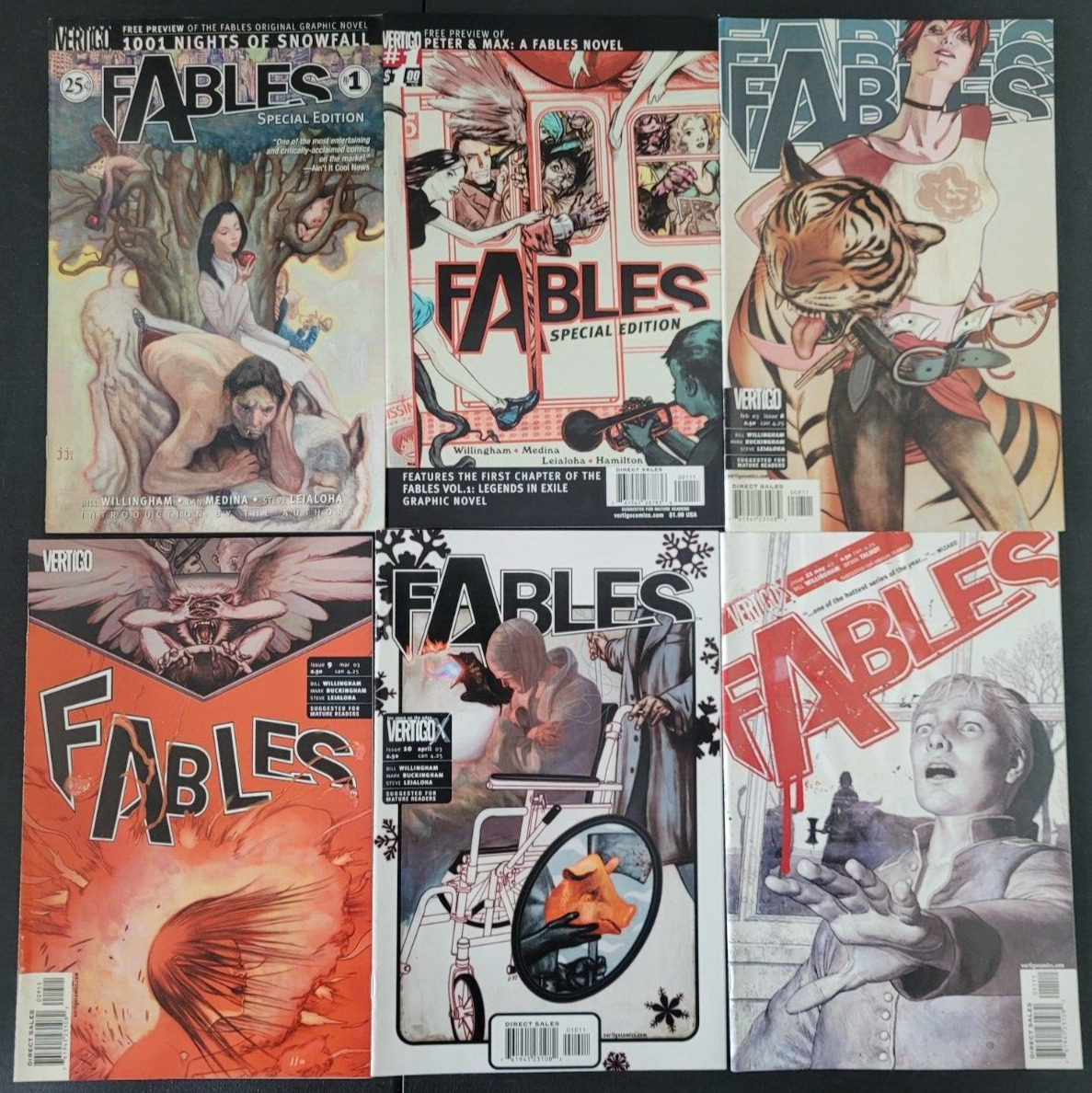 FABLES SET OF 33 ISSUES VERTIGO COMICS BILL WILLNGHAM JACK OF FABLES SPECIAL