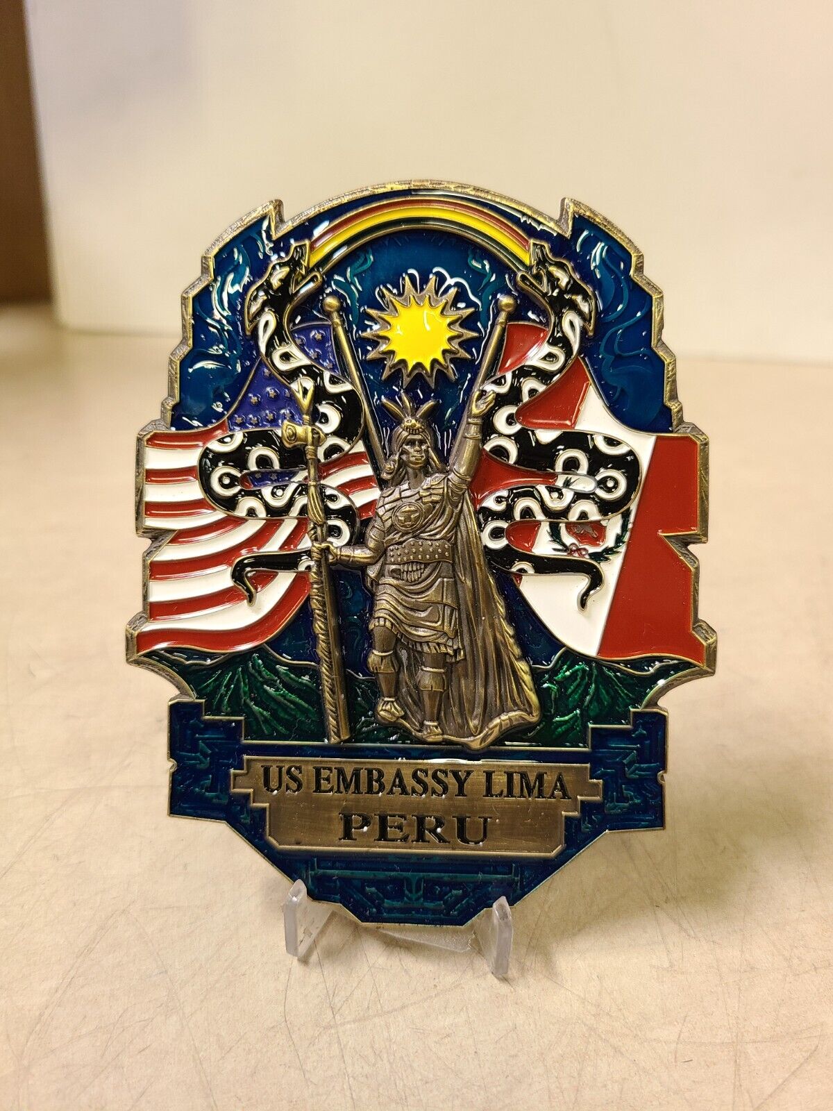 US Embassy, MSG DET, Marine Security Guard, Lima, Peru, Challenge Coin
