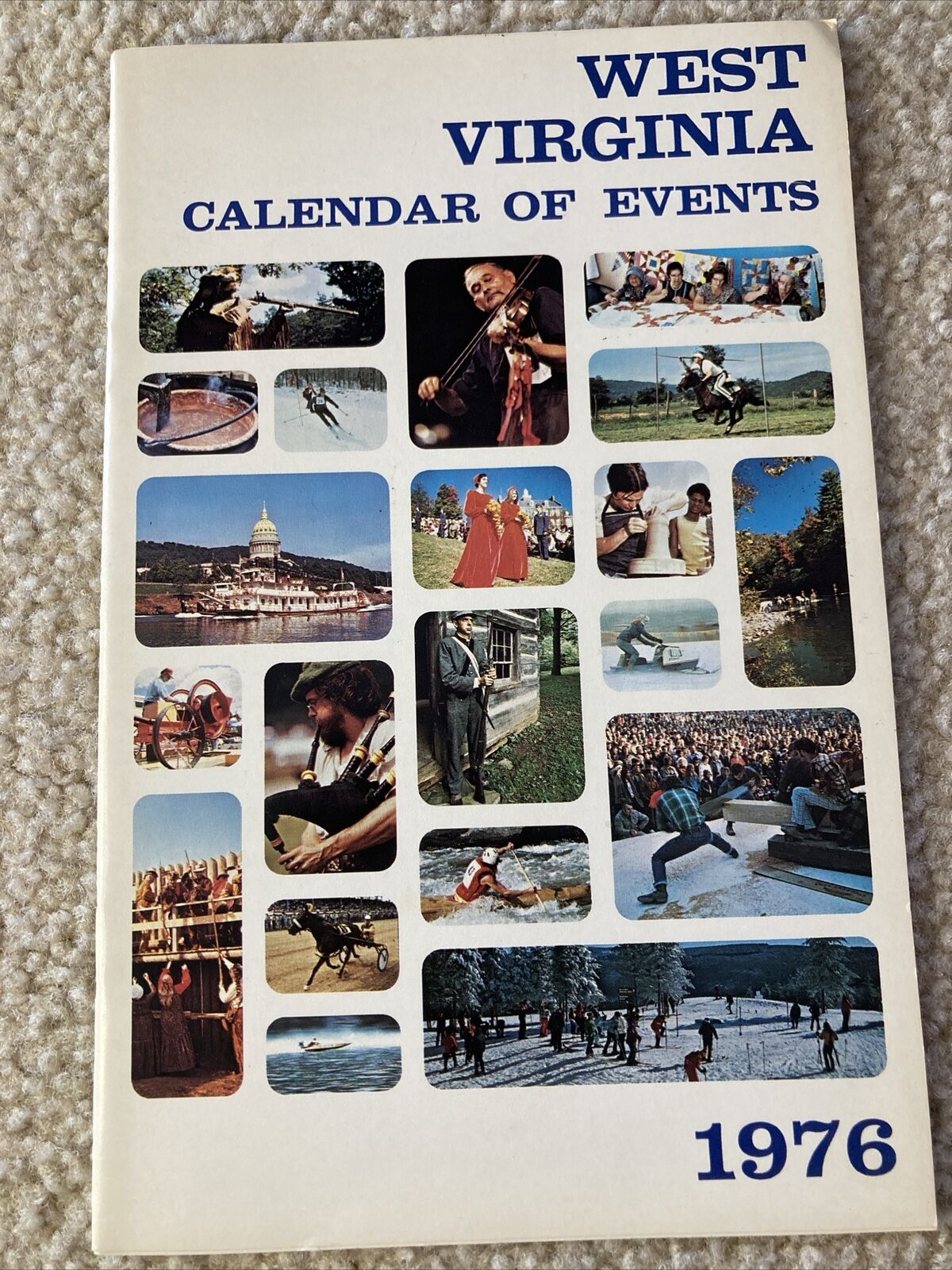 1976 WEST VIRGINIA CALENDAR OF EVENTS BICENTENNIAL TRAVEL BOOKLET