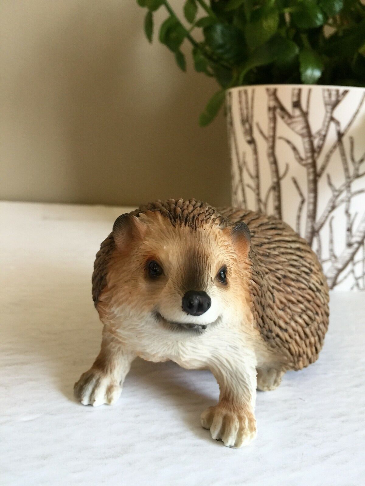 Hedgehog Walking Statue, Spikey Fellow, Cute Hedgehog Ornament, Hedgehog Figurin