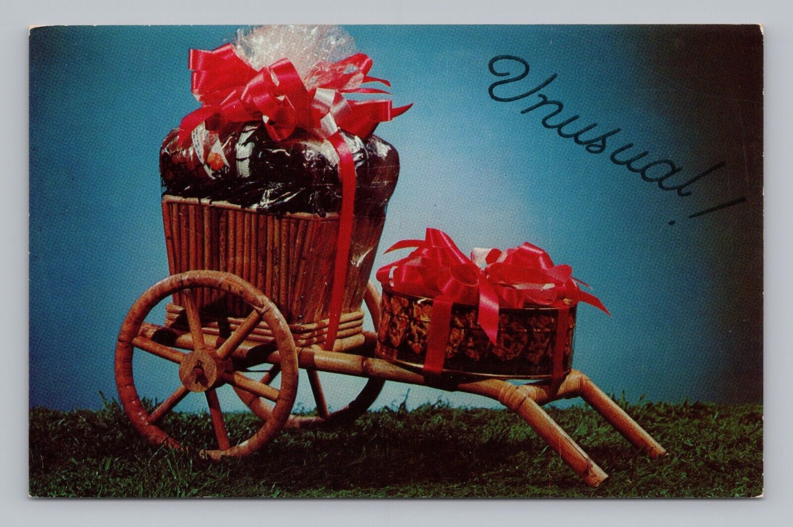 Postcard Advertising Sale of Unusual Food Baskets for Holiday Gift Giving