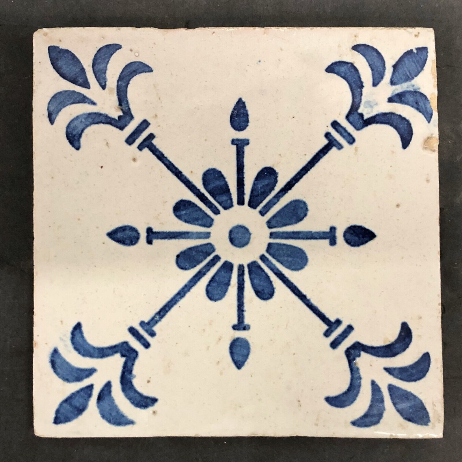 Antique Portuguese Tile Flow Blue Portugal