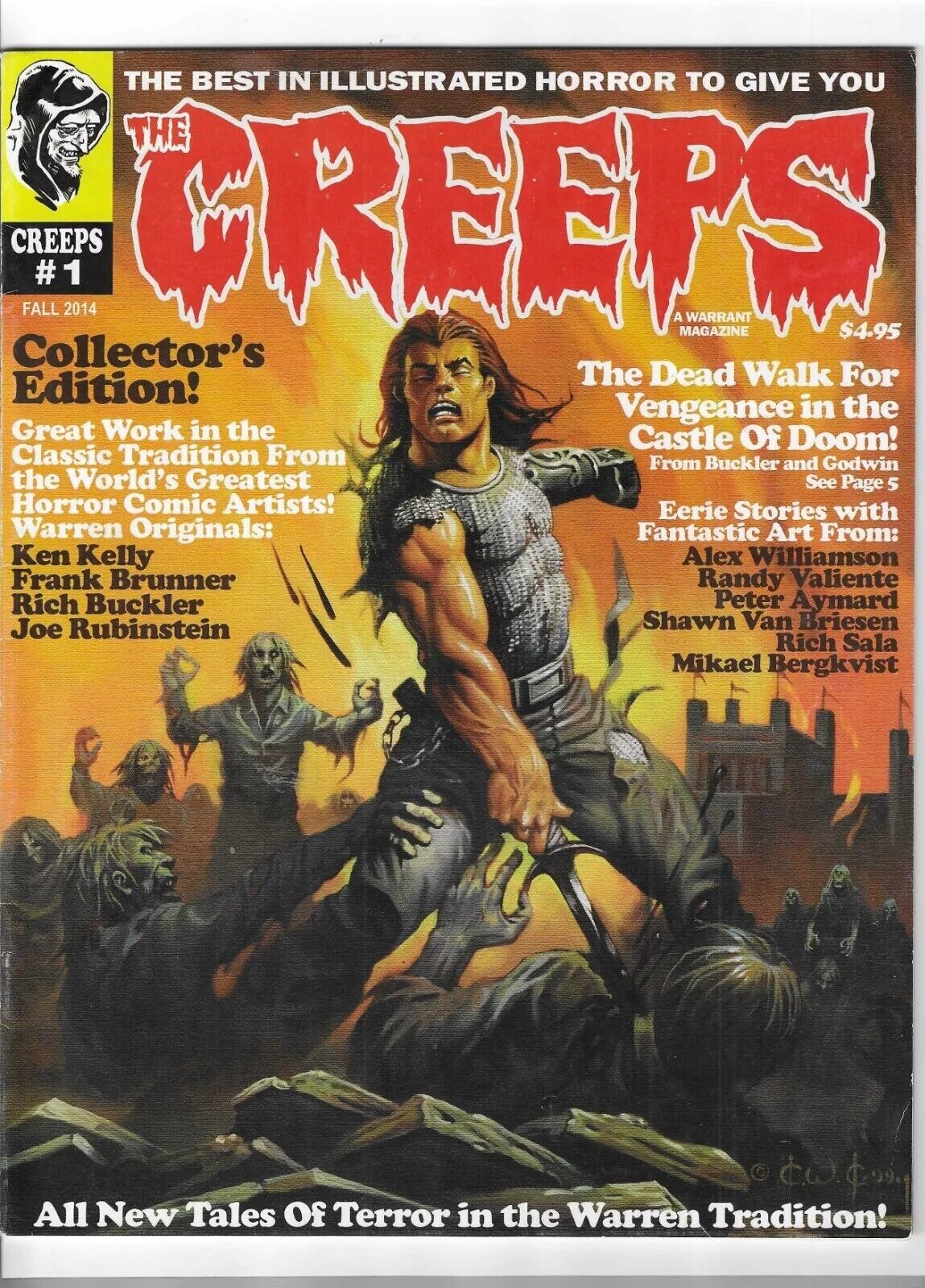 THE CREEPS 1 Magazine ~ Warrant Publishing . Horror . Collector\'s Edition @2014