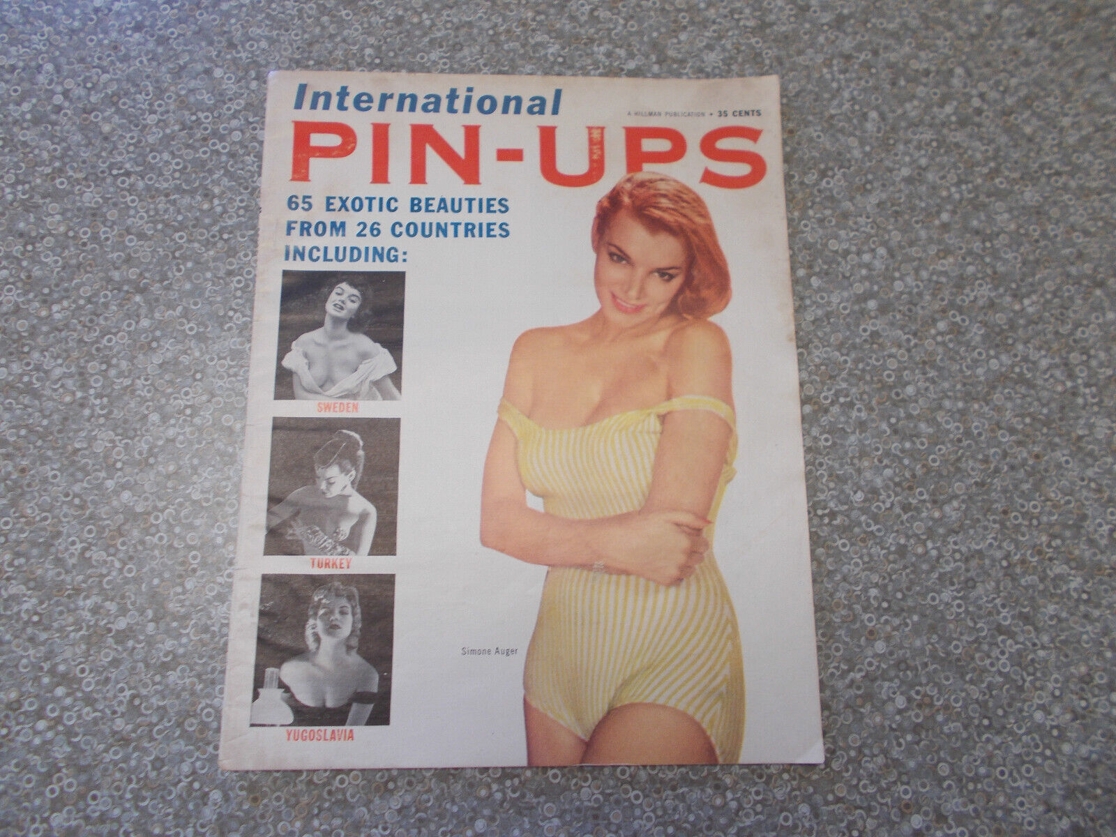 Vintage International Pin-Ups Magazine 1957 Vol. 1 No. 1 Supports Cat Rescue