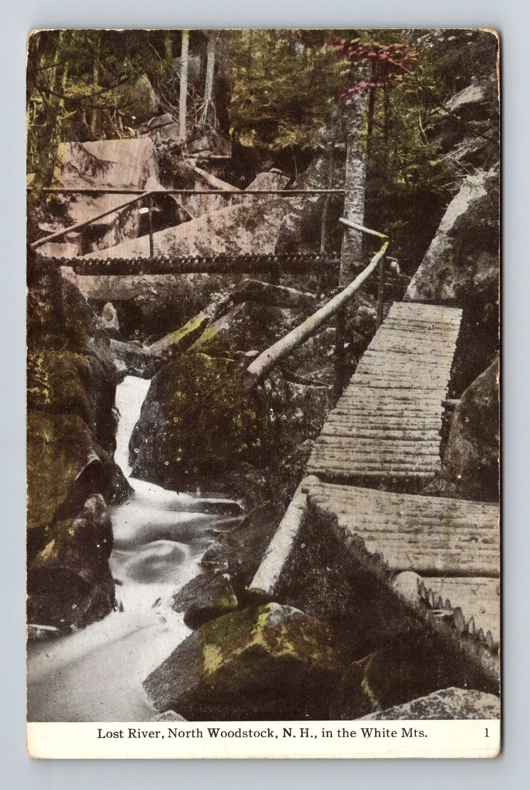 North Woodstock NH-New Hampshire, Lost River, Vintage Postcard