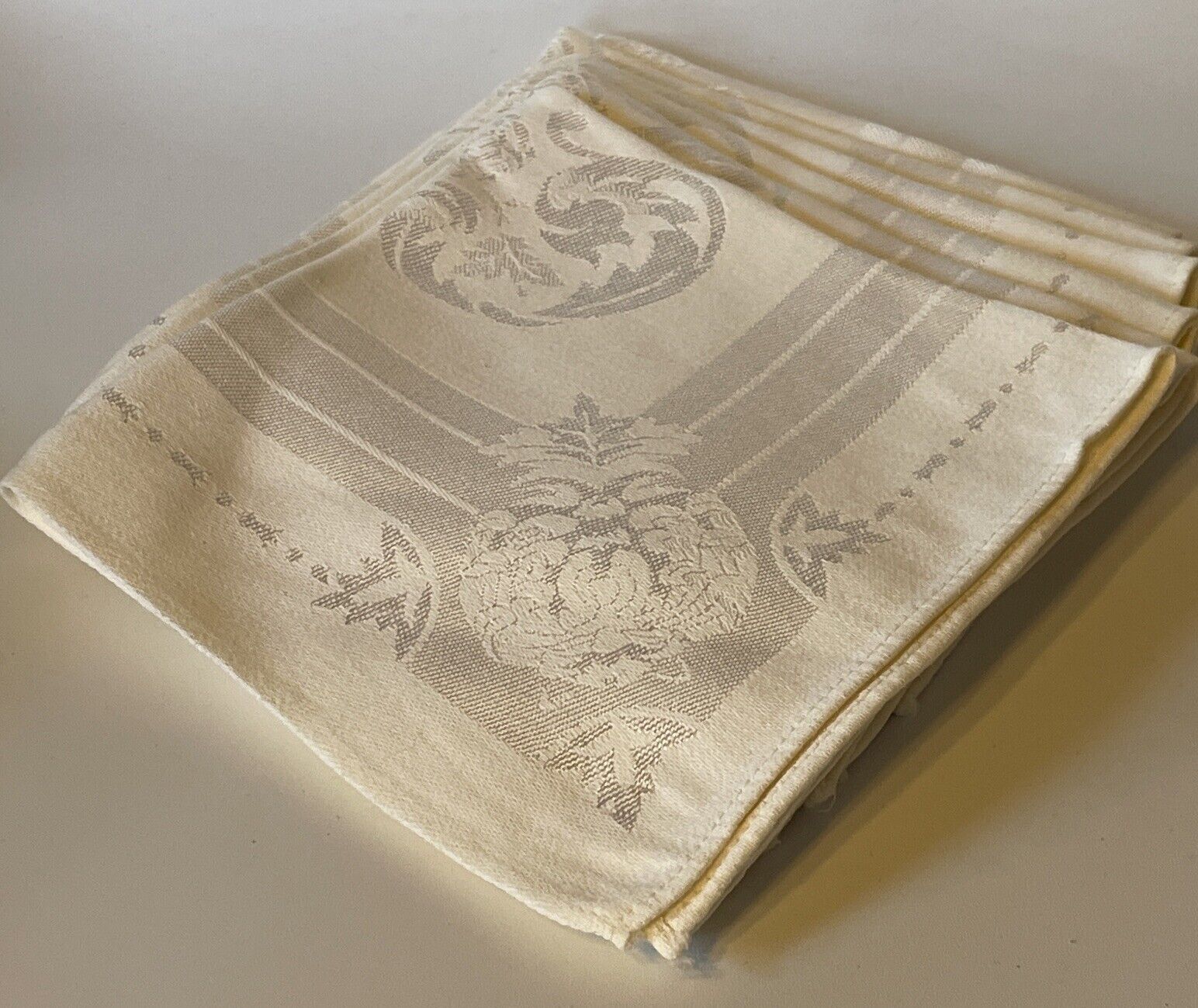Set Of 6 Off-White Linen Napkins