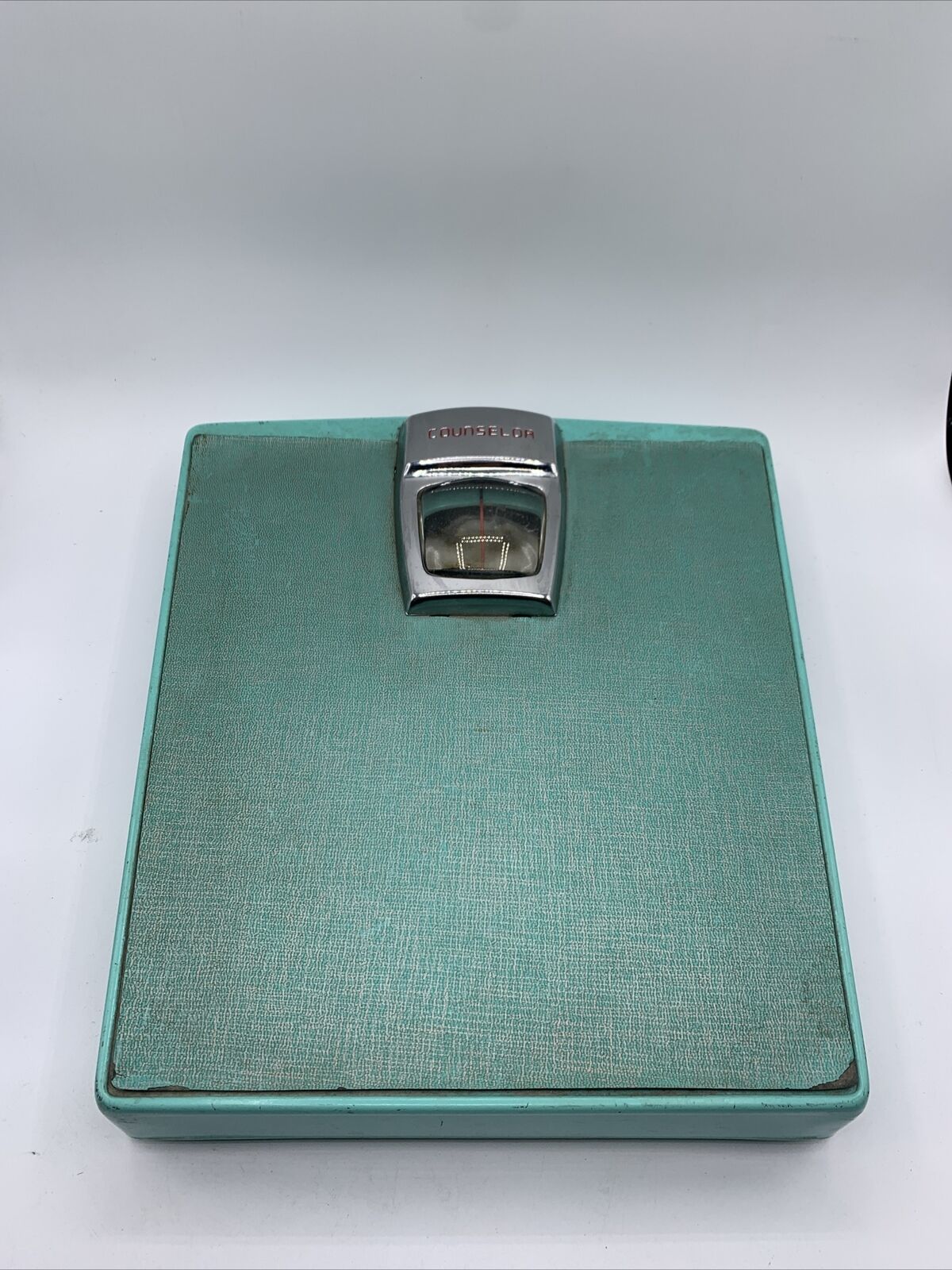Vintage The Brearley Company Mid Century Counselor Blue/green Bathroom Scale