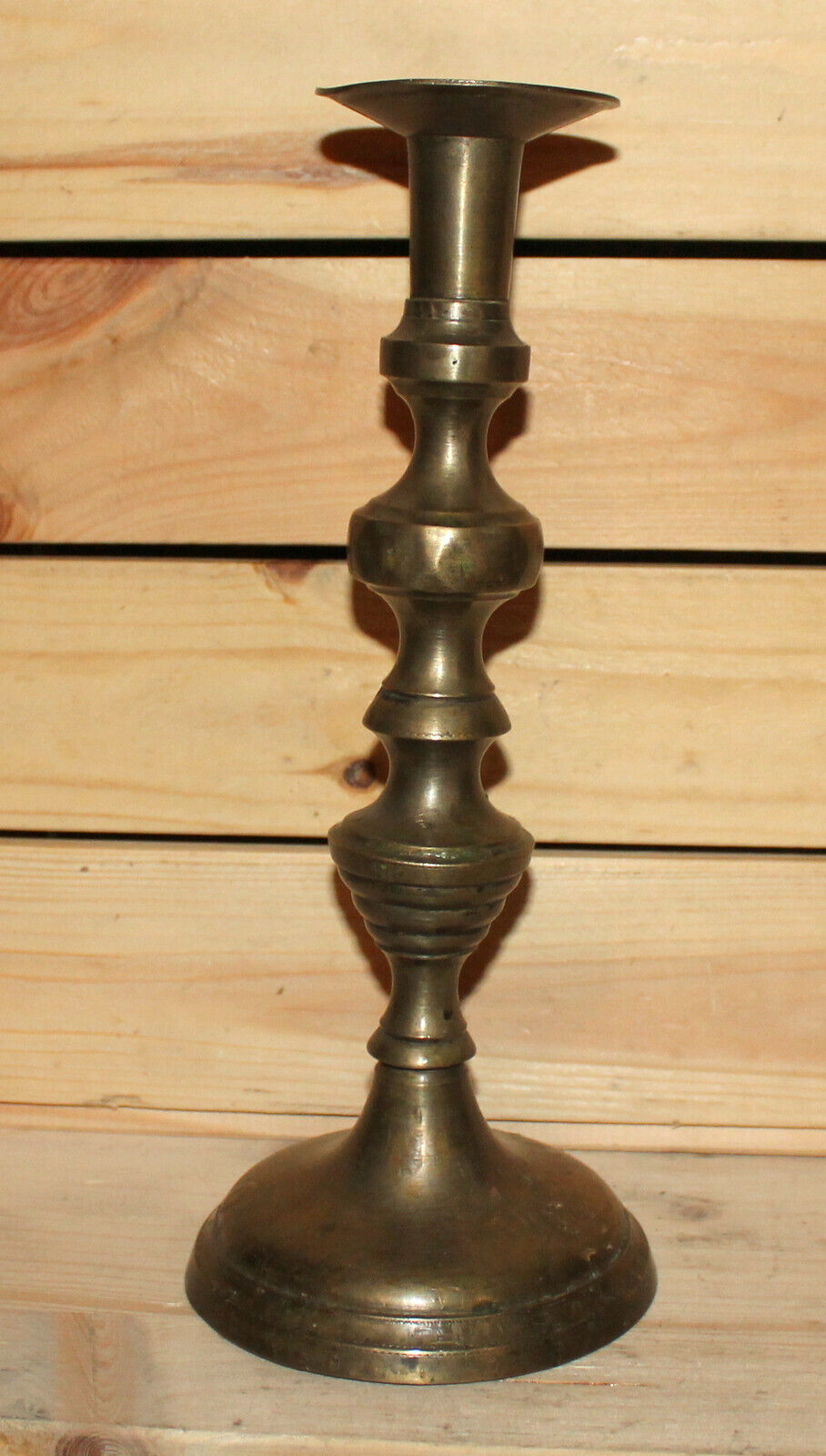 Antique hand made bronze candlestick
