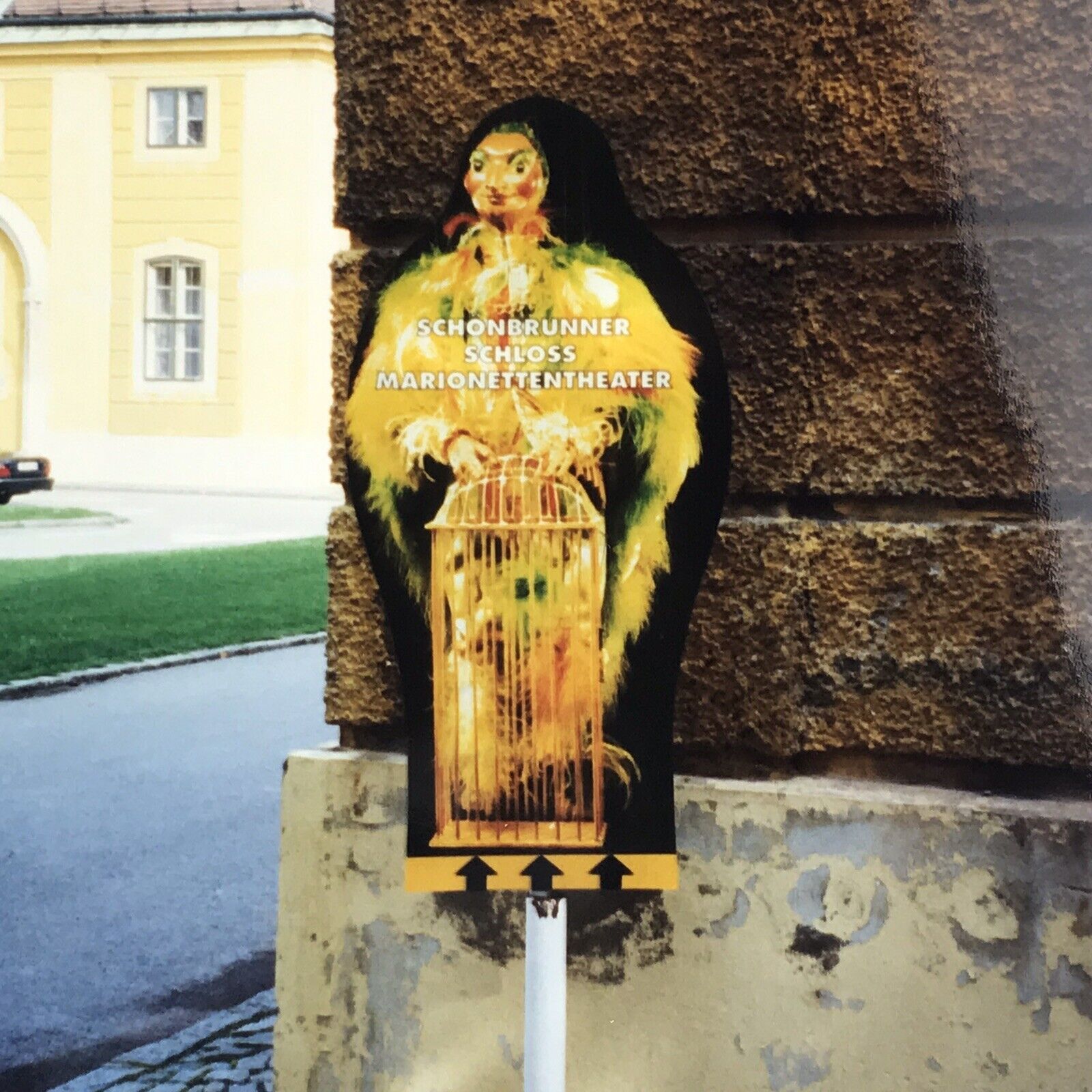 Vintage Color Photo Schonbrunn Palace Marionette Theater Doll Sign Vienna 