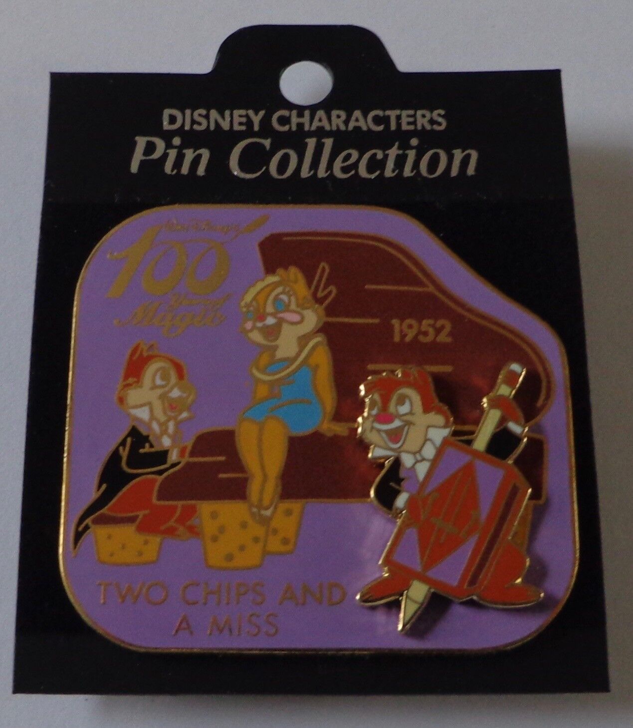 Disney 100 Years of Magic Two Chips And A Miss 3D Pin LE