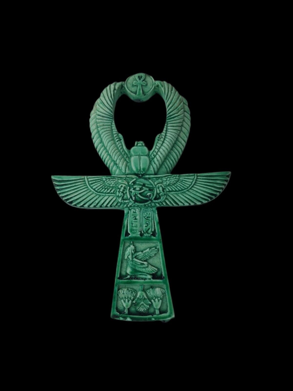 UNIQUE ANTIQUE ANCIENT EGYPTIAN Ankh Key of Life Symbol Eye of Horus Hand made