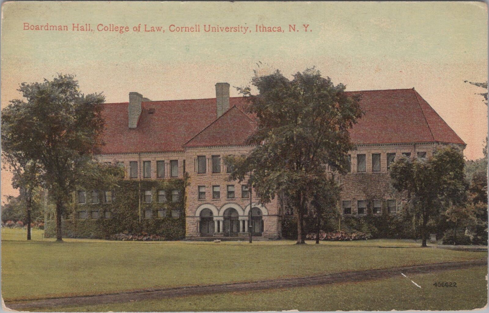 Boardman Hall, College of Law, Cornell University, Ithaca NY c1910s Postcard