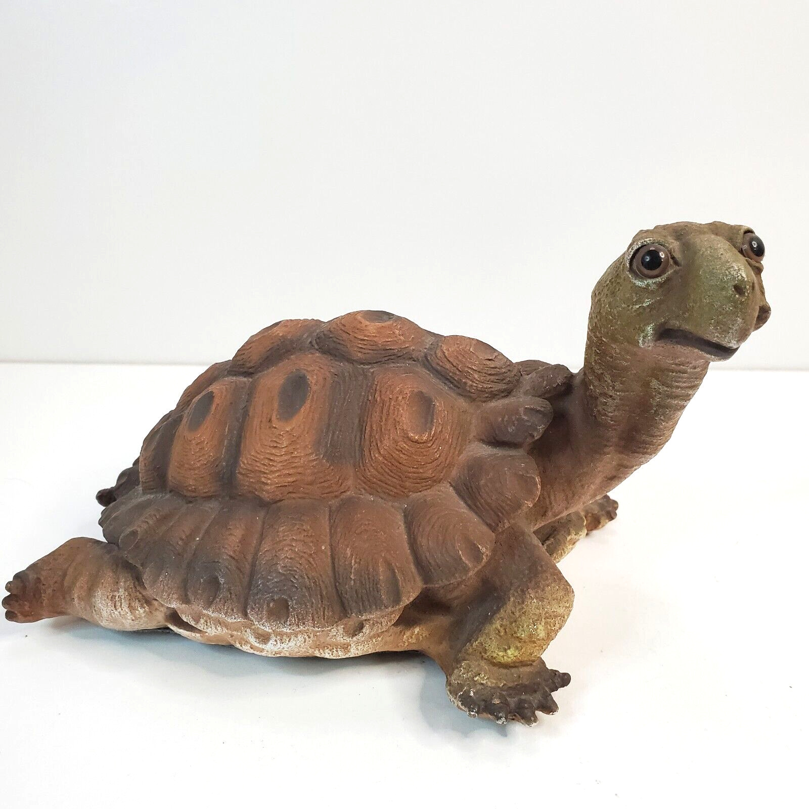 Vintage 1993 Universal Statuary Realistic Turtle Tortoise Figurine Garden Decor