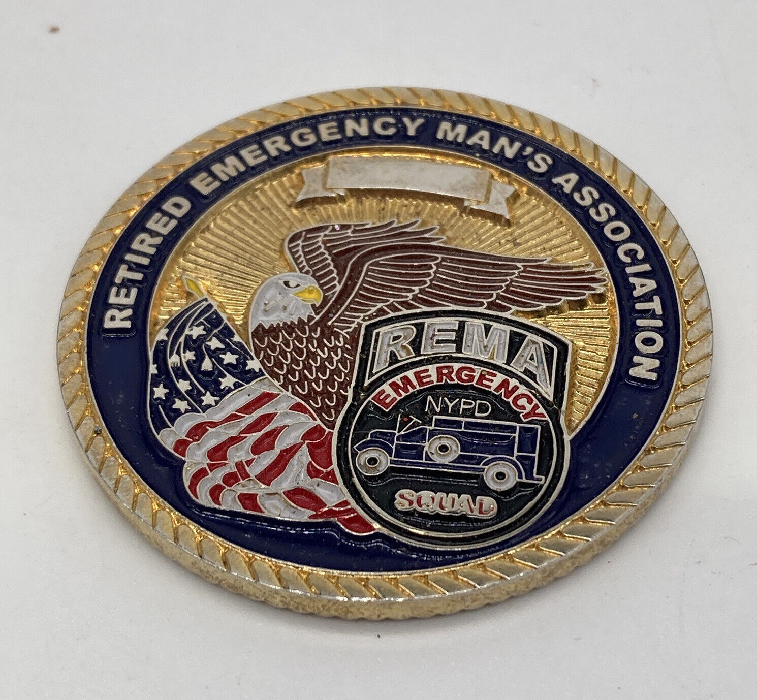NYPD REMA Retired Emergency Service Members Association Challenge Coin