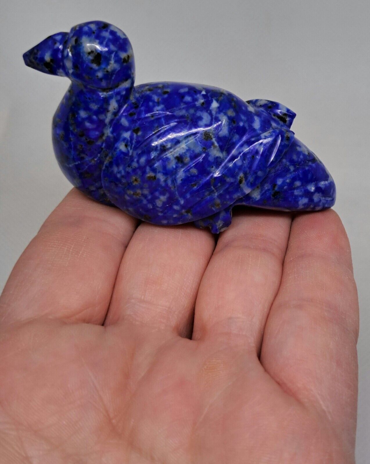 Lapis Lazuli Carved Duck 81 gram  70 x 45mm 3\