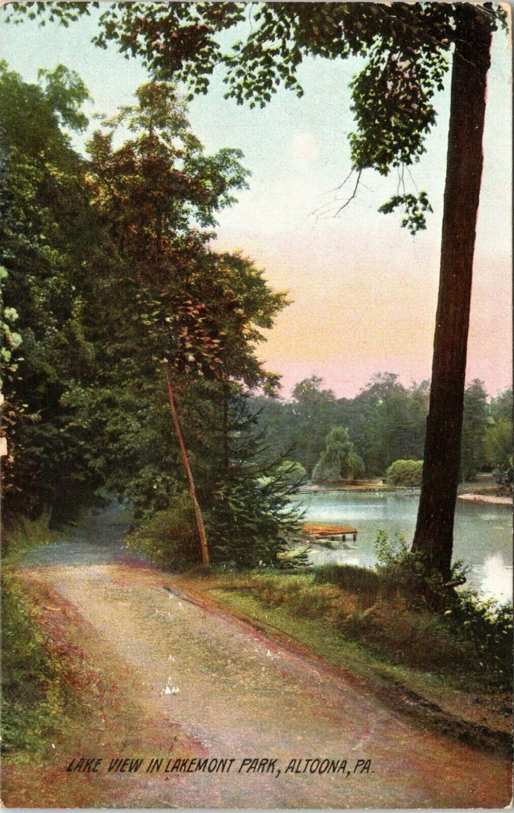 C.1907 Altoona PA Lakemont Park Trail View Rotograph Pennsylvania Postcard 921