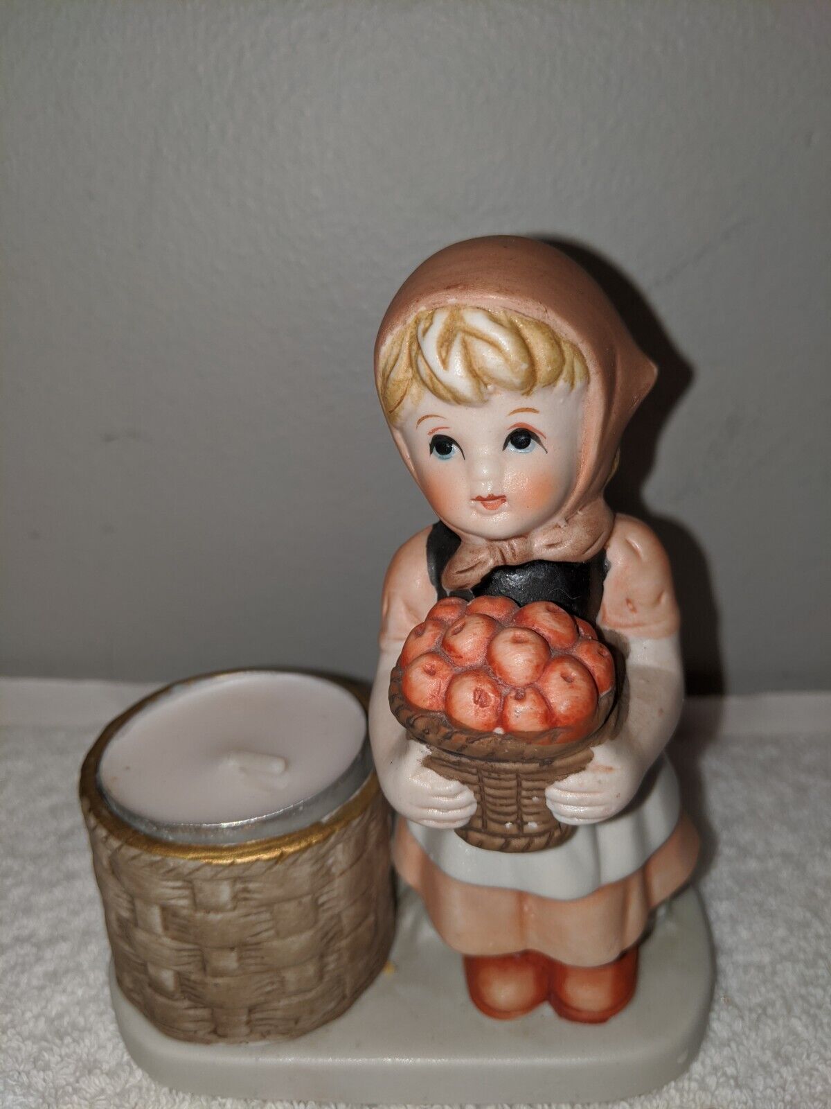 Vintage Girl (Picking apples) Hummel-like And/Or Figurines. Pre-owned 
