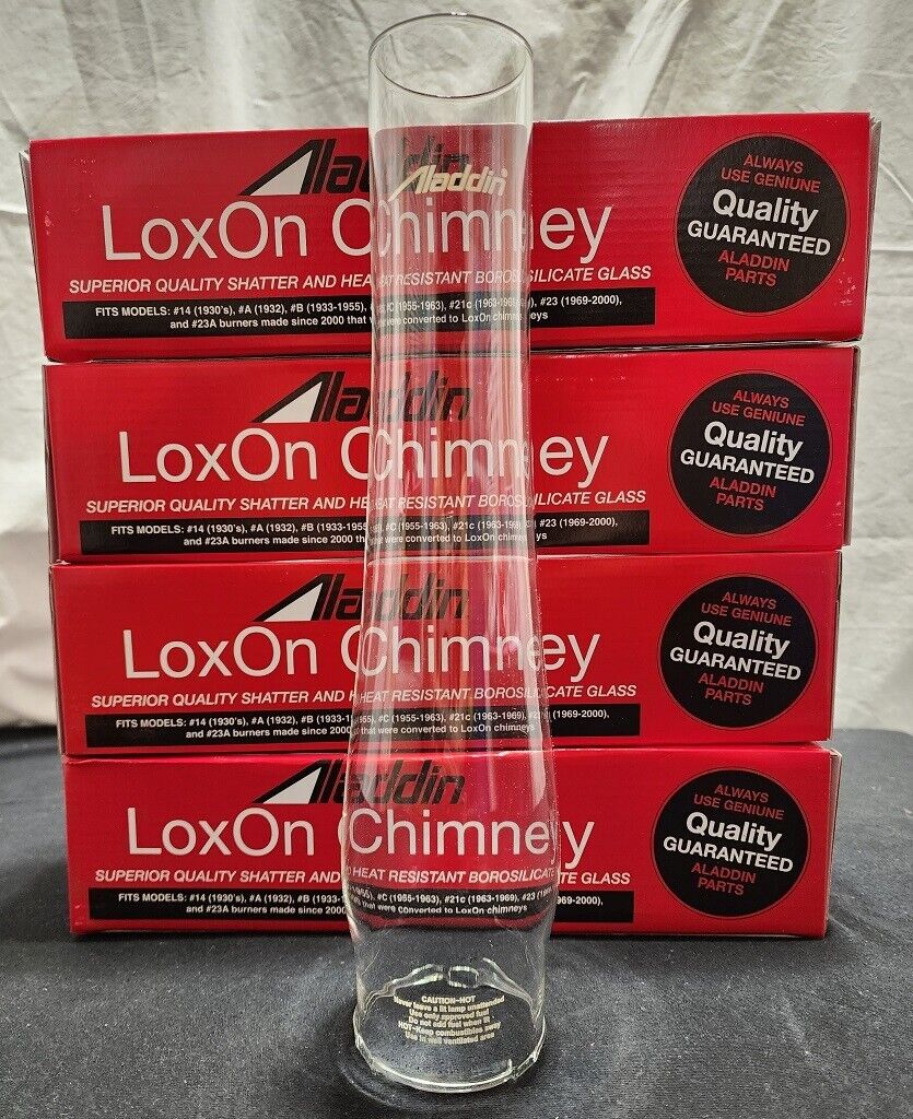 ONE ALADDIN LAMP LOX-ON CHIMNEY PART # R103 BRAND NEW REPLACEMENT 