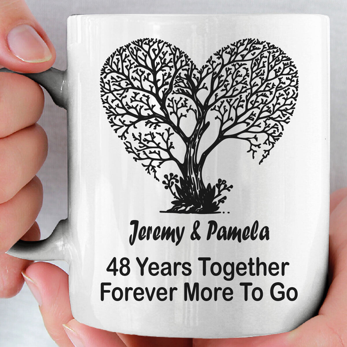 Personalized Couple Name 48 year wedding anniversary Gifts Mug Coffee 11oz