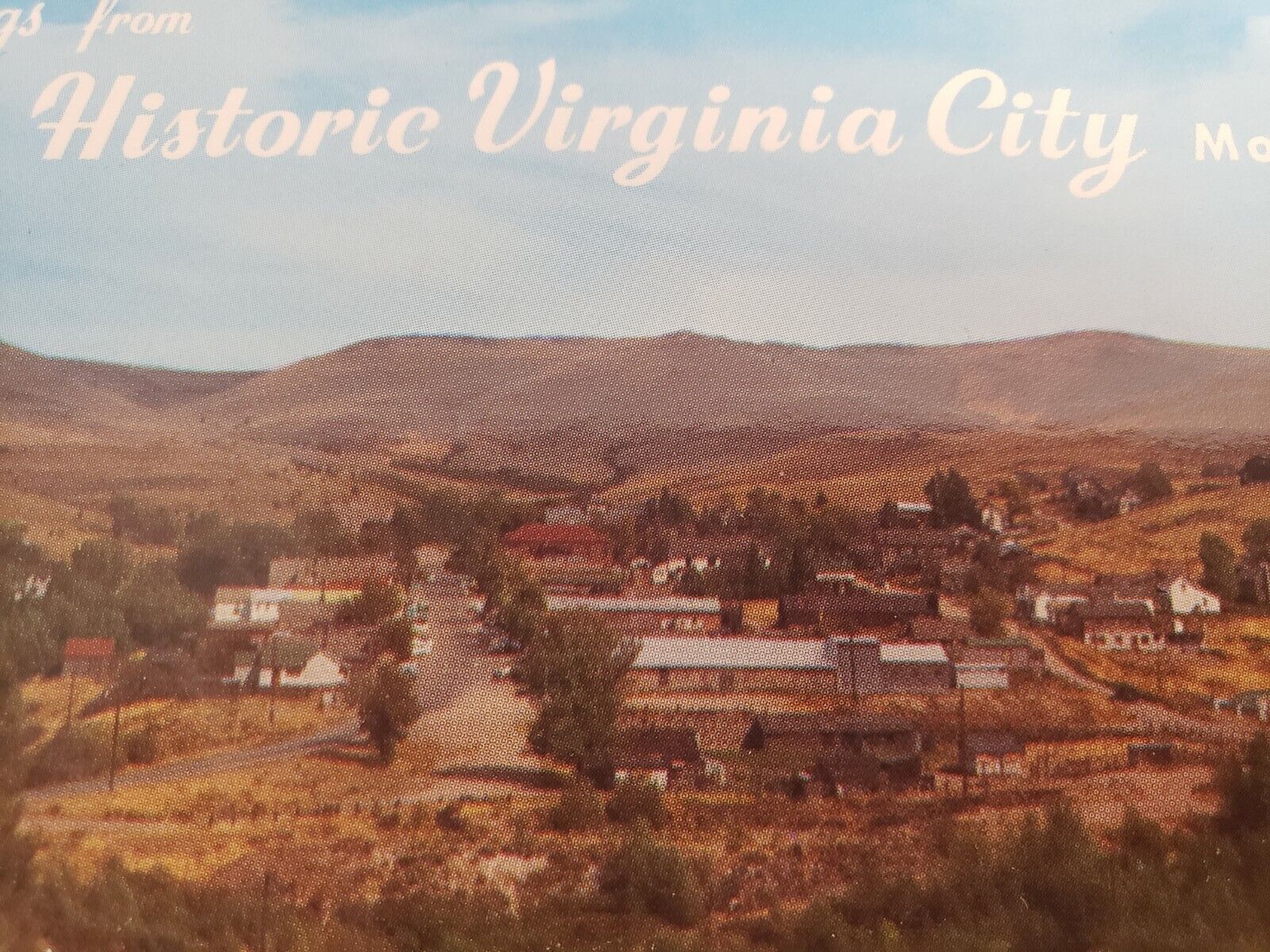 C 1960s Greetings From Historic Virginia City Montana Chrome Vintage Postcard