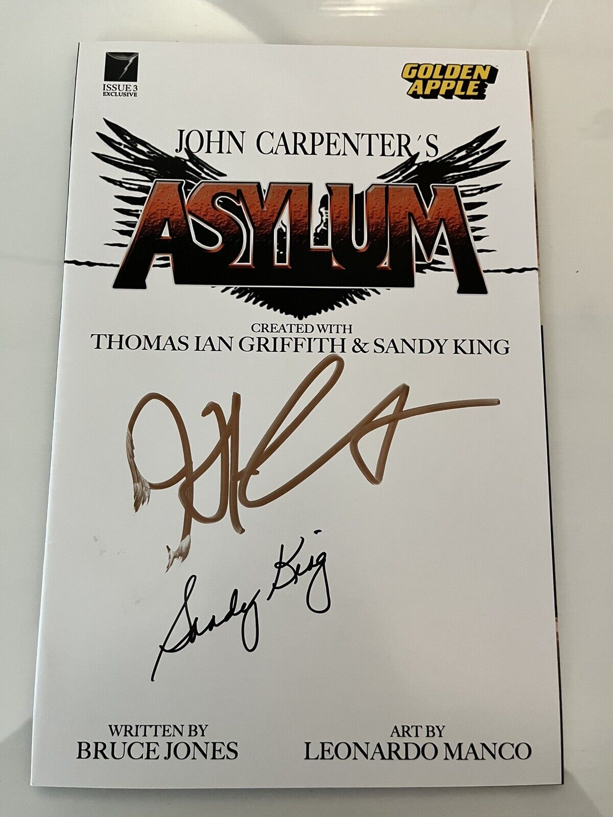 JOHN CARPENTER\'S Asylum John Carpenter & Sandy King SIGNED Autograph Comics #3