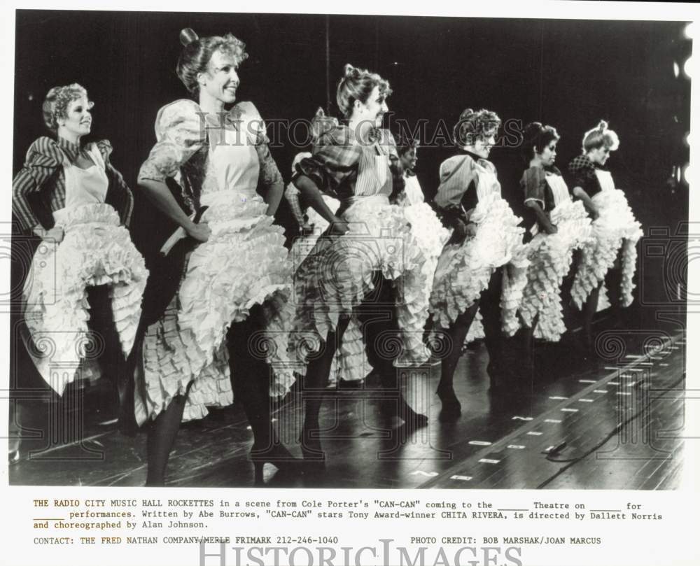1989 Press Photo Radio City Music Hall Rockettes in Cole Porter\'s \