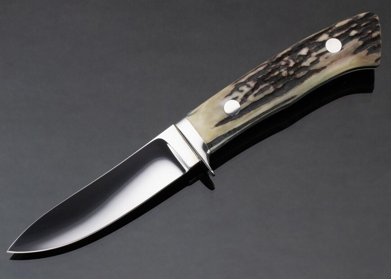 Handmade Bob Loveless Knife, Hunting Knife, Custom Handmade Knife, Stag horn
