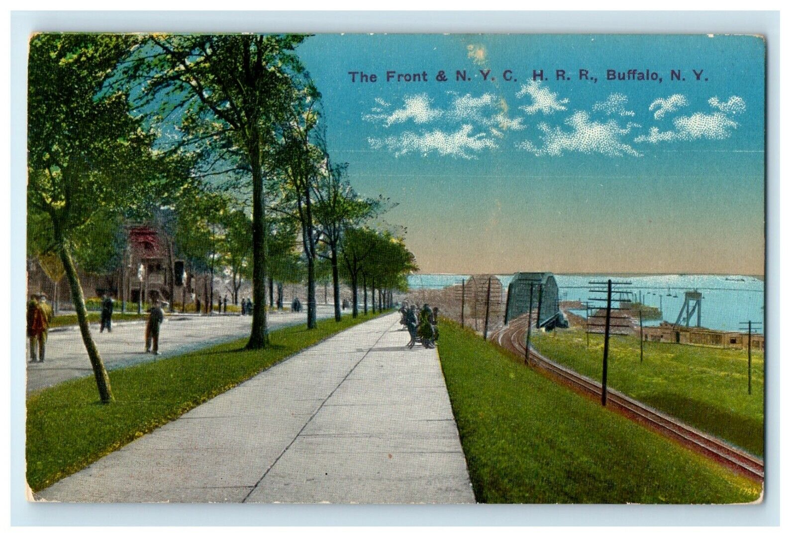 c1910\'s The Front Of N.Y.C  H.R.R Railroad Buffalo New York NY Antique Postcard