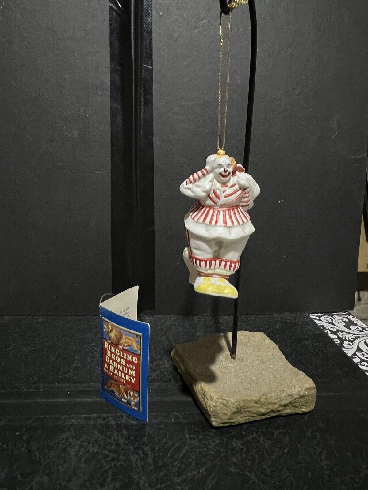 Ringling Bros Barnum & Bailey Clown Pig Ornament Porcelain With Tag 1988