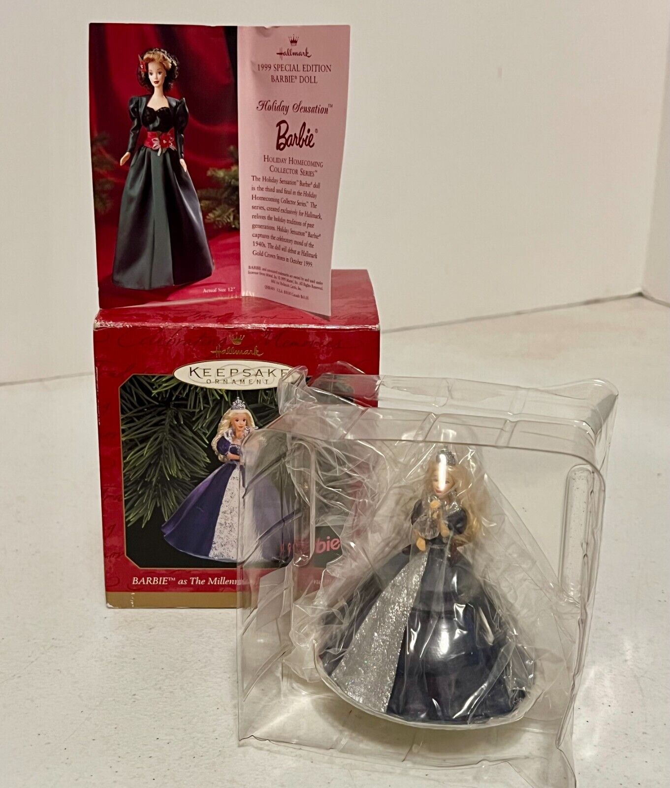 Hallmark 1999 Barbie As The Millennium Princess Keepsake Christmas Ornament NEW