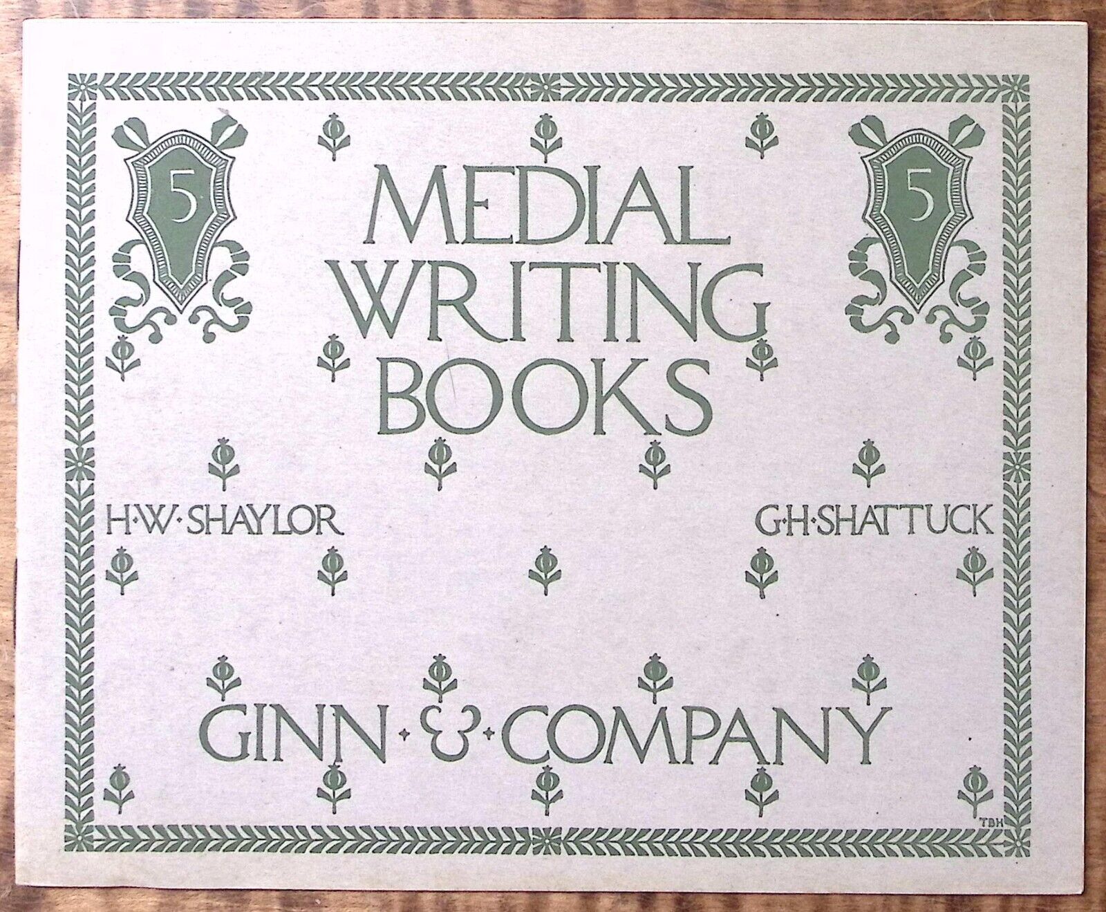 1901 VINTAGE MEDIAL WRITING BOOK BY GINN & COMPANY # 5 CURSIVE INSTRUCTION Z5442