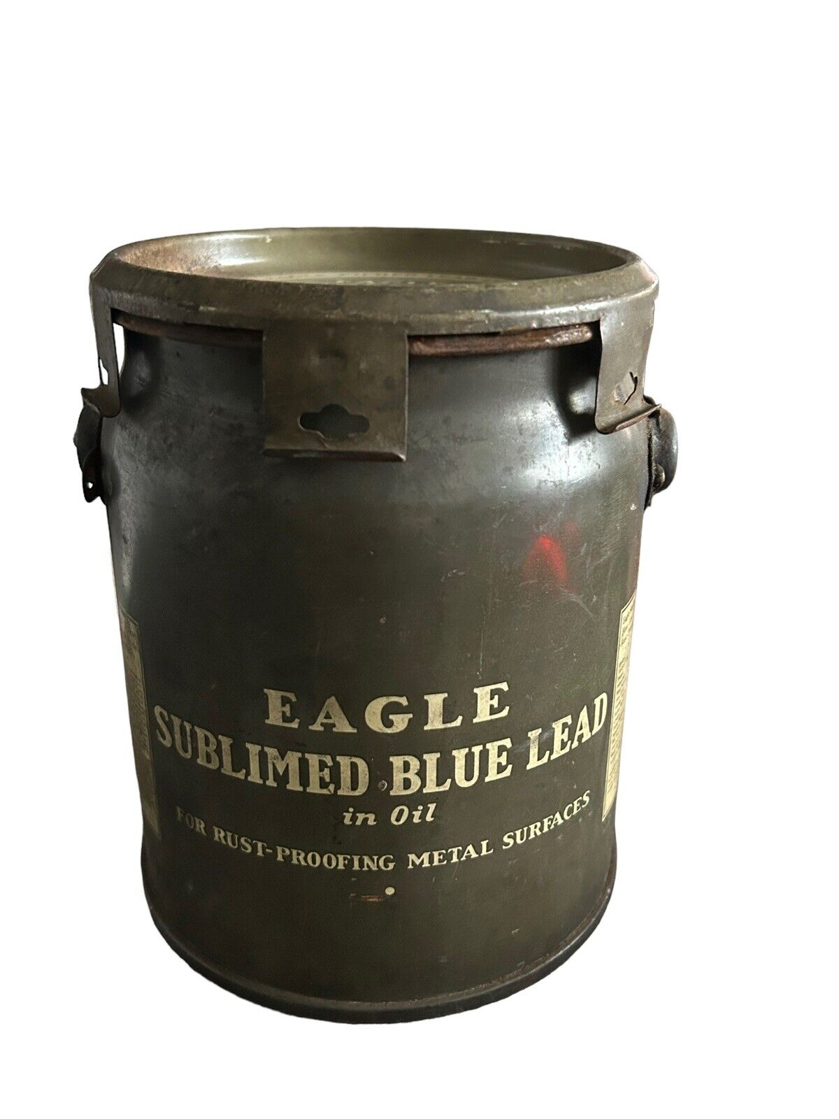 Vintage Eagle Sublimed Blue in oil can green empty just the can