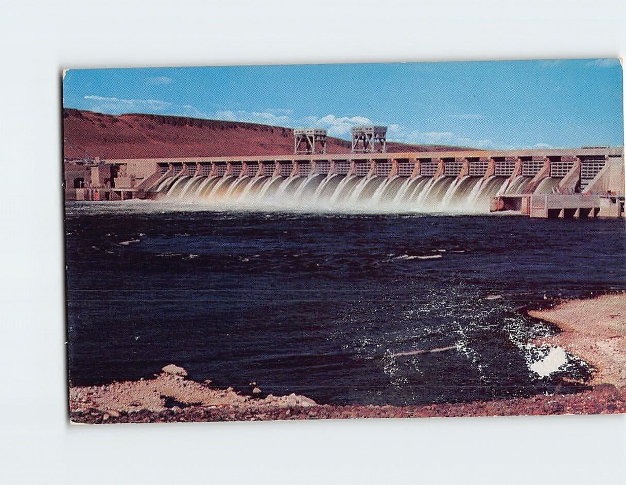 Postcard New McNary Dam Crossing the Columbia River Oregon USA