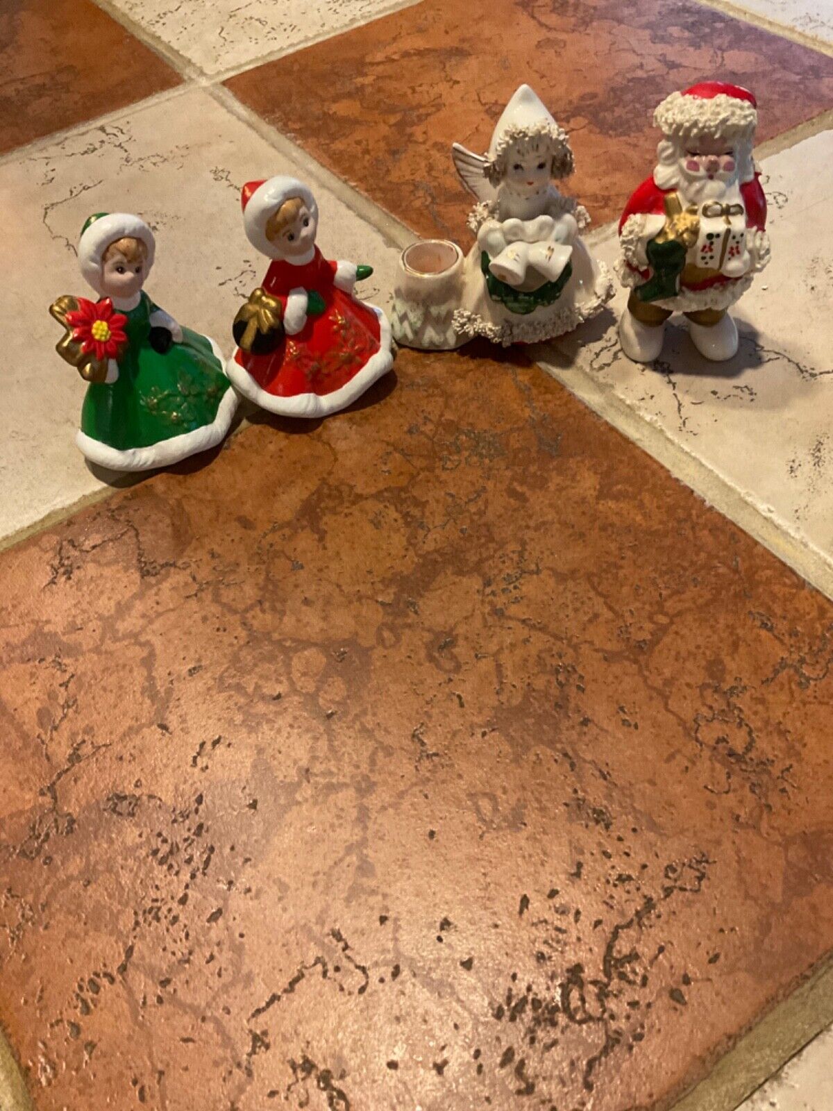 Vintage christmas figures FOUR ISSUES CERAMIC