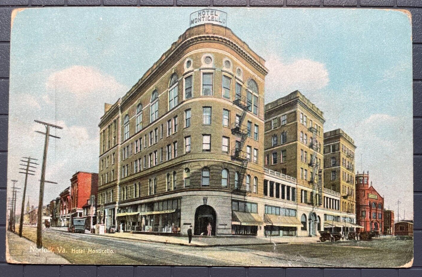 Vintage Postcard 1907-1915 The Monticello Hotel Norfolk VA