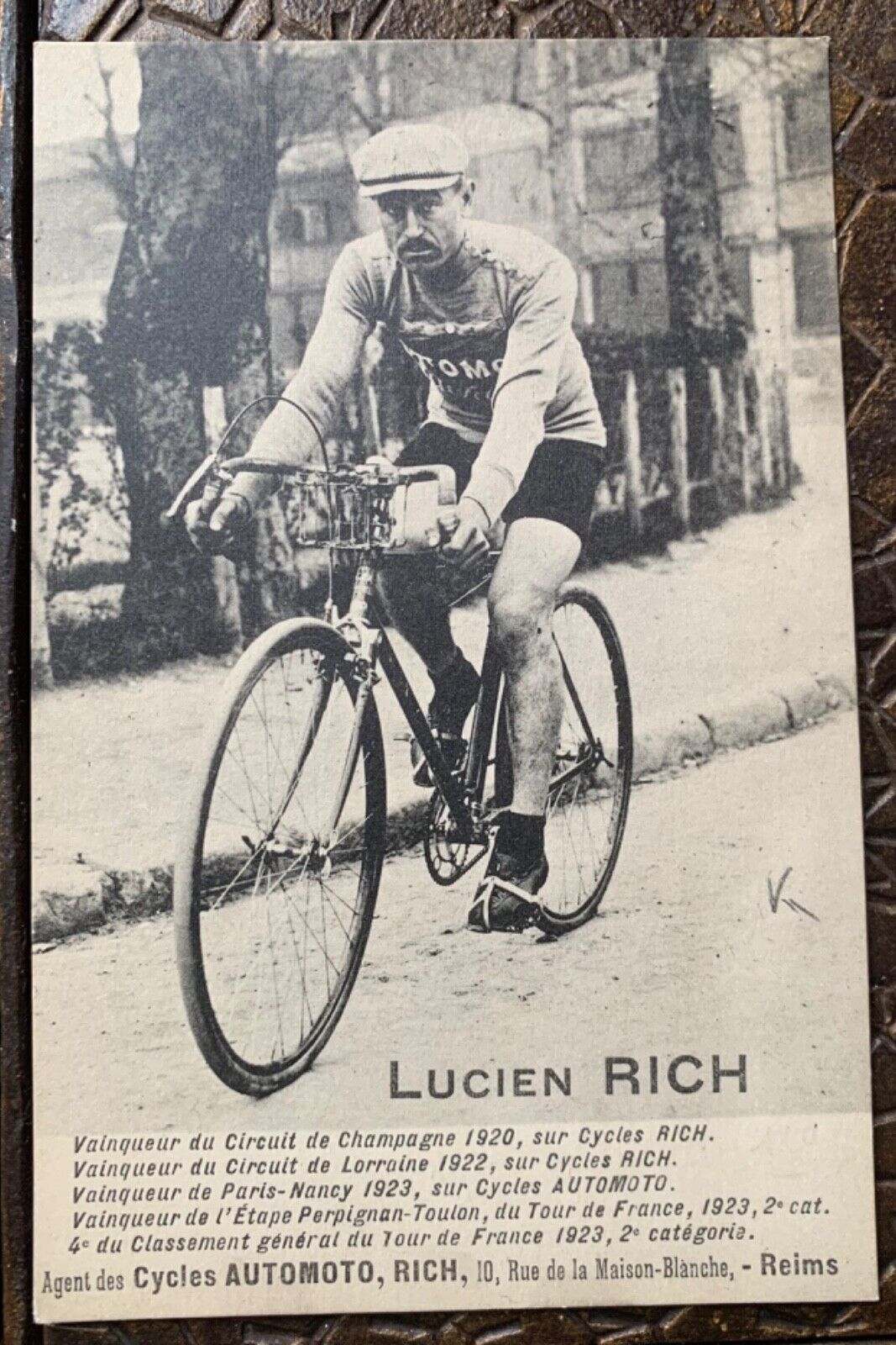 1920\'s cpa cyclist Lucien Rich