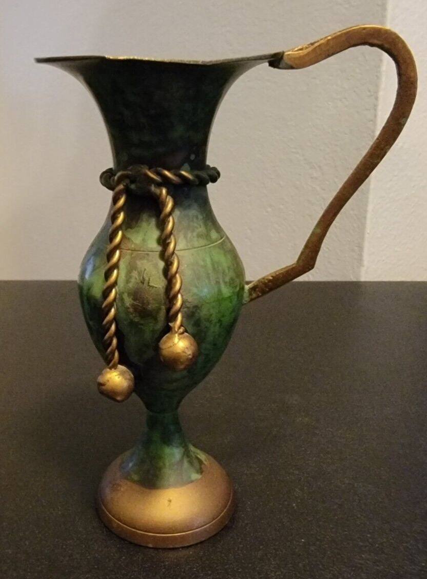 Vintage Brassmates Antique Brass Pitcher Vase 1995