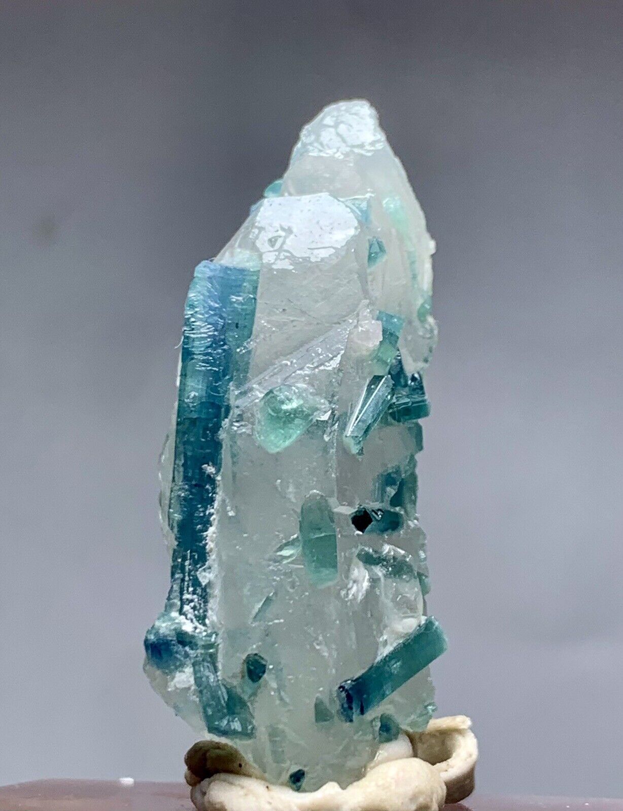 71 CT Beautiful Indicolite Tourmaline Crystal Bunch Specimen From Afghanistan