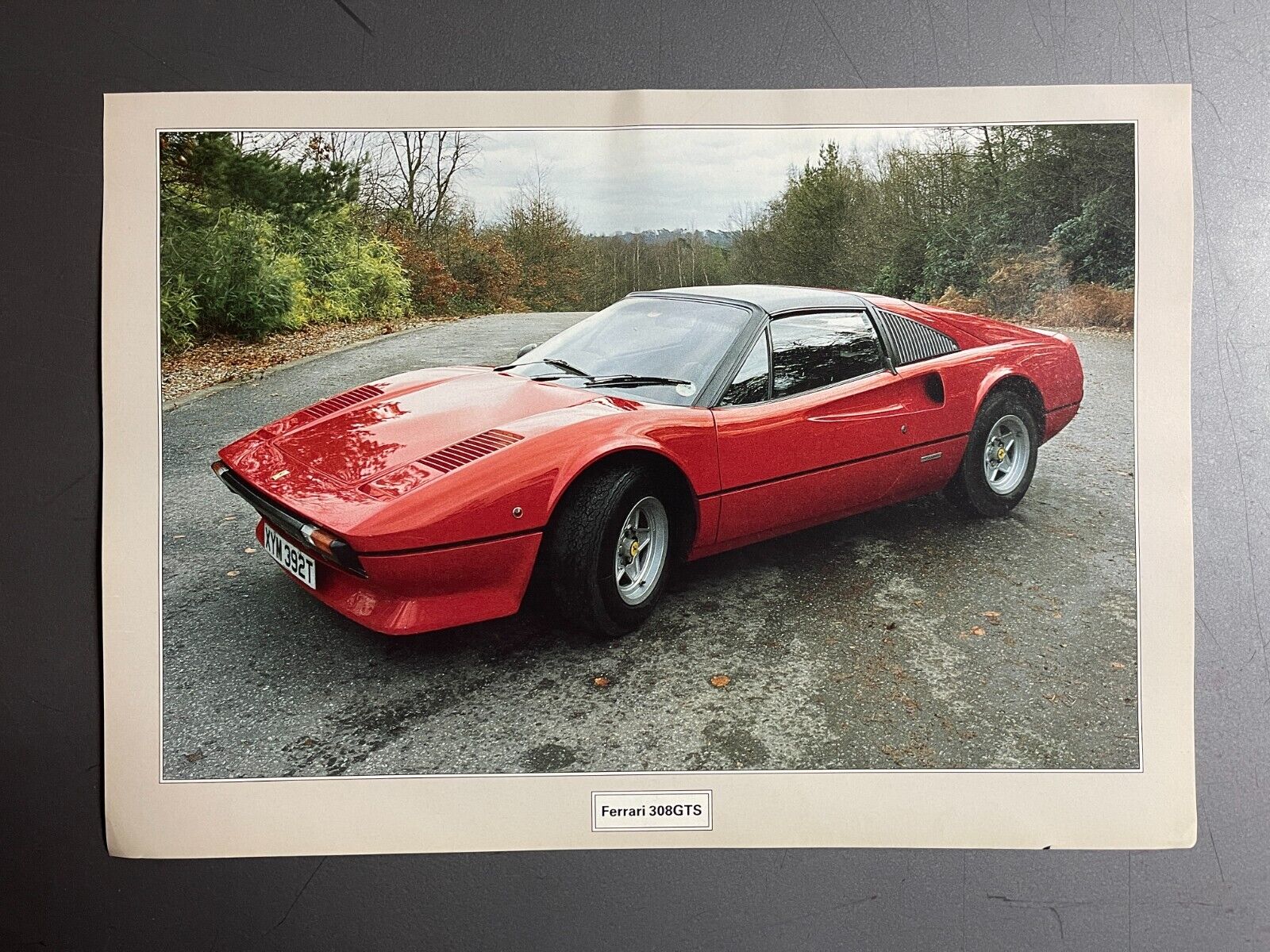 1985 Ferrari 308 GTS Coupe Print, Picture, Poster - RARE Awesome L@@K