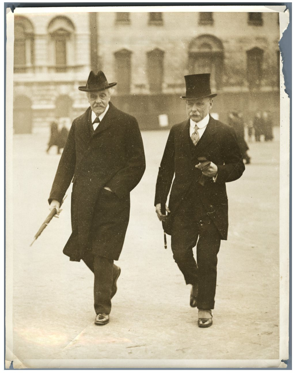 UK, Mr. Vintage Balfour Leaving the Cabinet Meeting .  Silver Print 