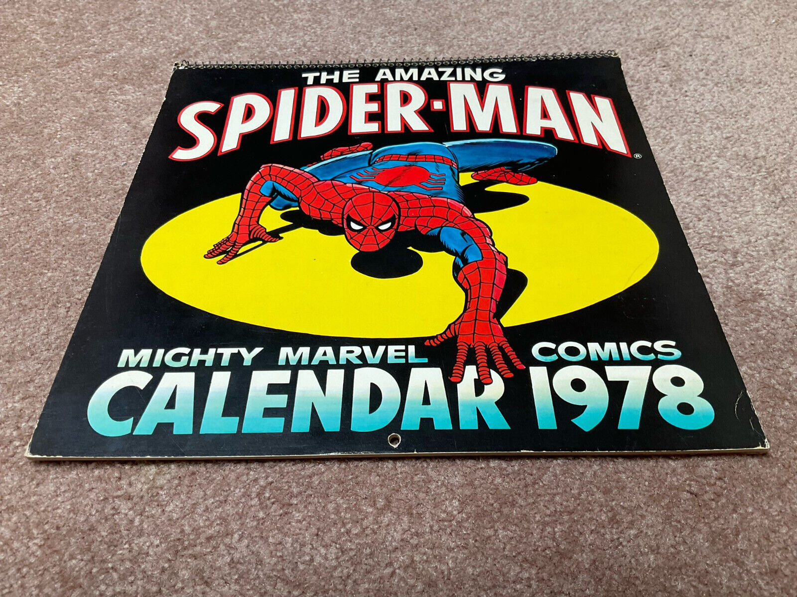 1978 Calendar The Amazing Spiderman Mighty Marvel Comics Stan Lee Vintage Nice