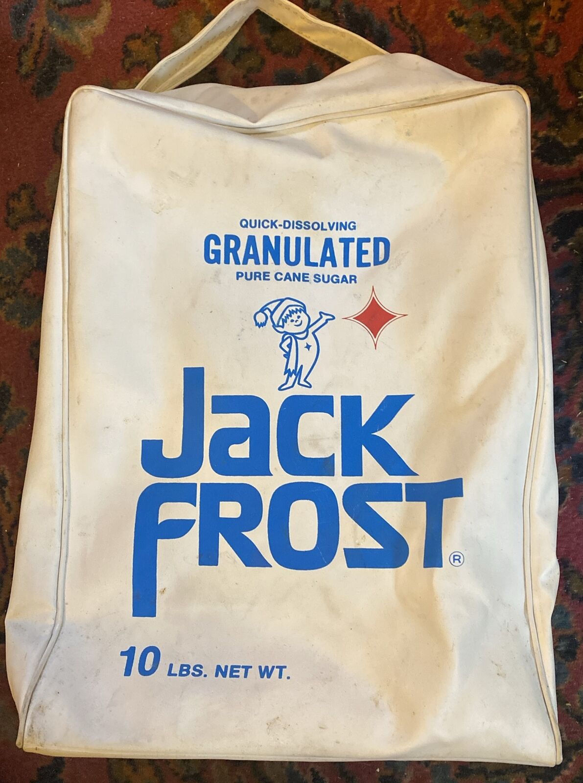 Jack Frost Sugar Vinyl Promotional Advertising Tote Bag C. 1970’s
