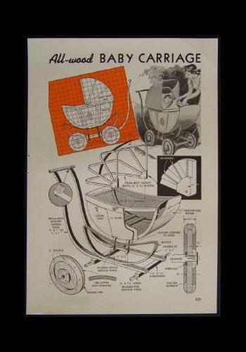 1943 Baby Carriage HowTo Build PLANS Wooden WWII