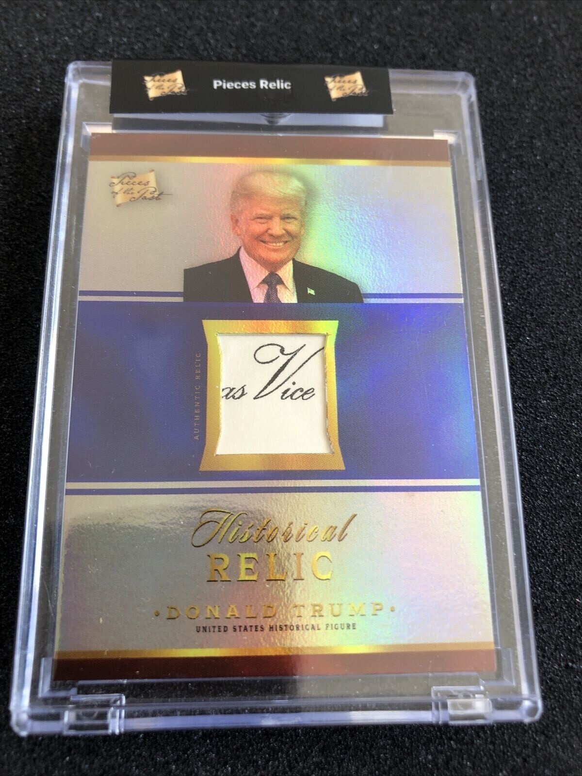 2022 Pieces Of The Past Historical Relic DONALD TRUMP “Vice” Authentic Relic 1/1