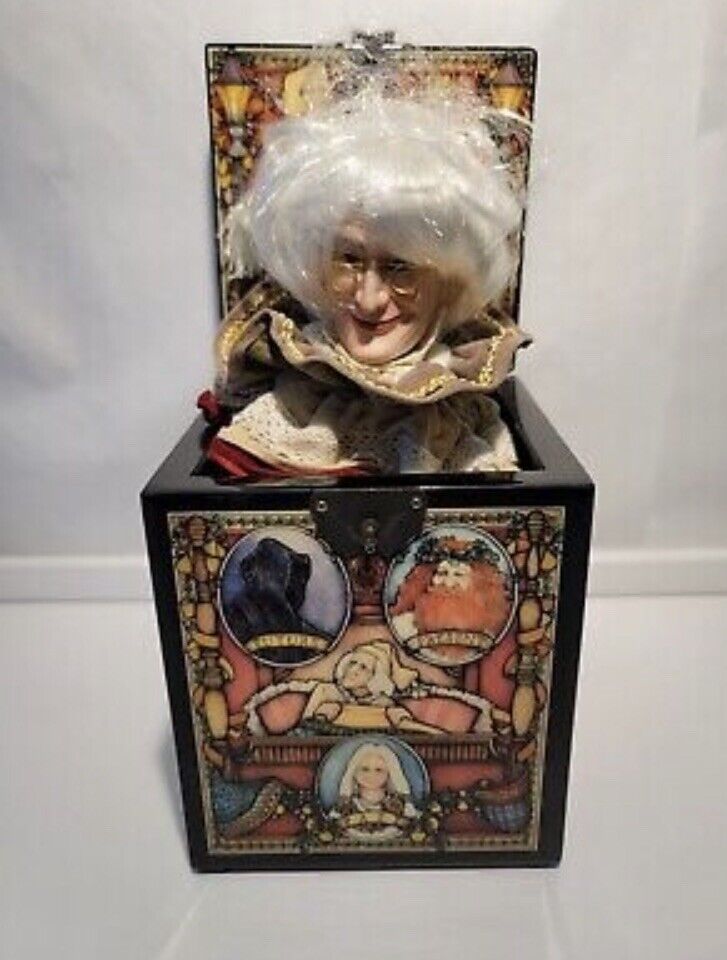 Enesco 1987 Scrooge Musical Jack-in-the-Box  A Christmas Carol by Karen Hahn