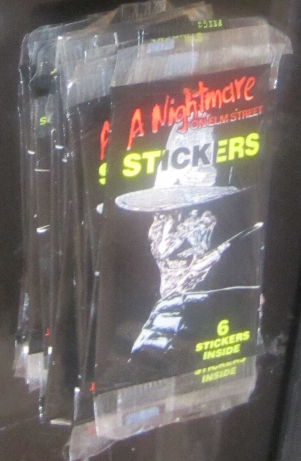 A Nightmare On Elm Street Sticker Packs - 24 Sealed Packs -  1984 Freddy Krueger