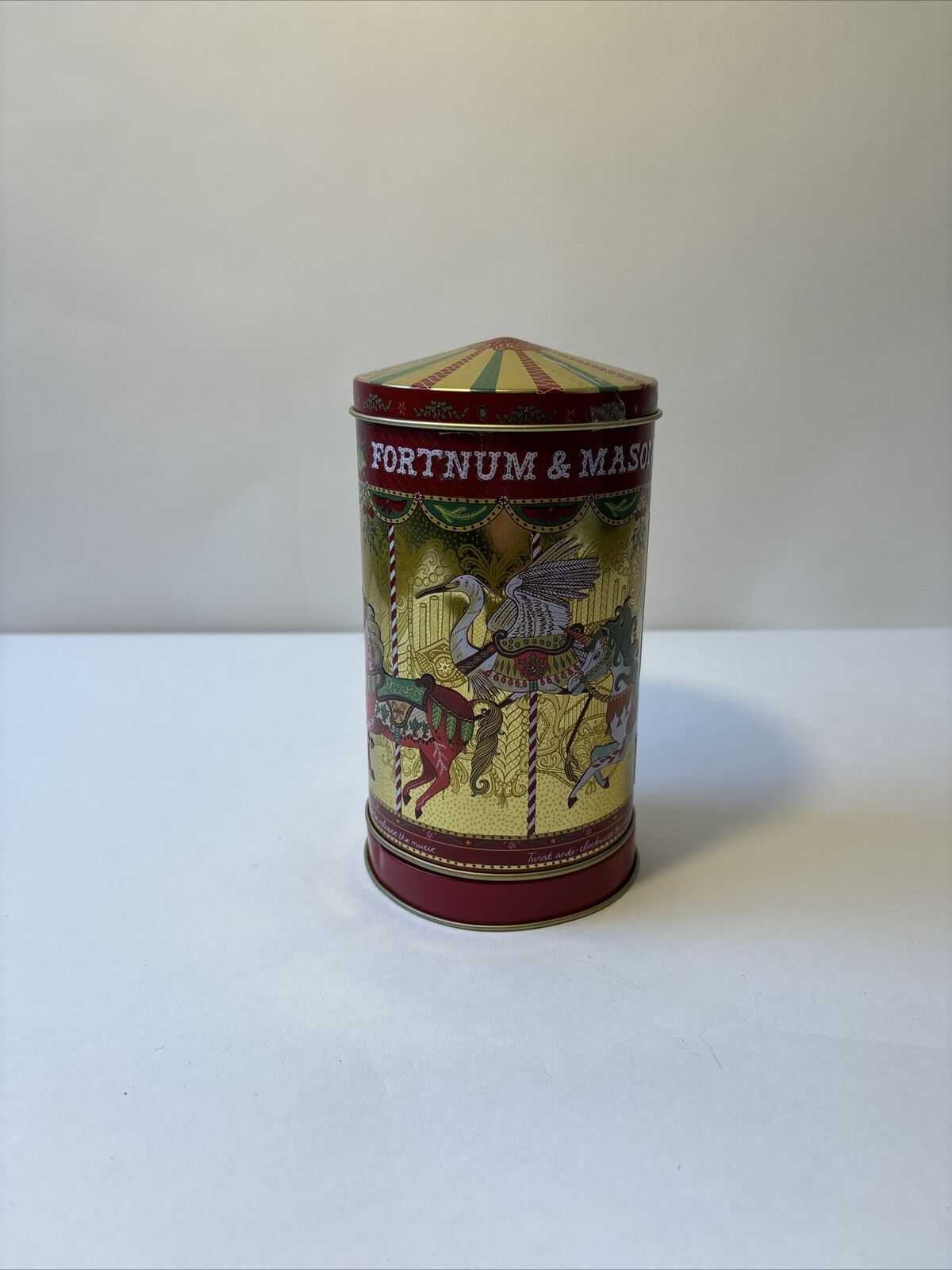 The Christmas Mini Musical Merry Go Round Fortnum And Mason Empty Tin - Works