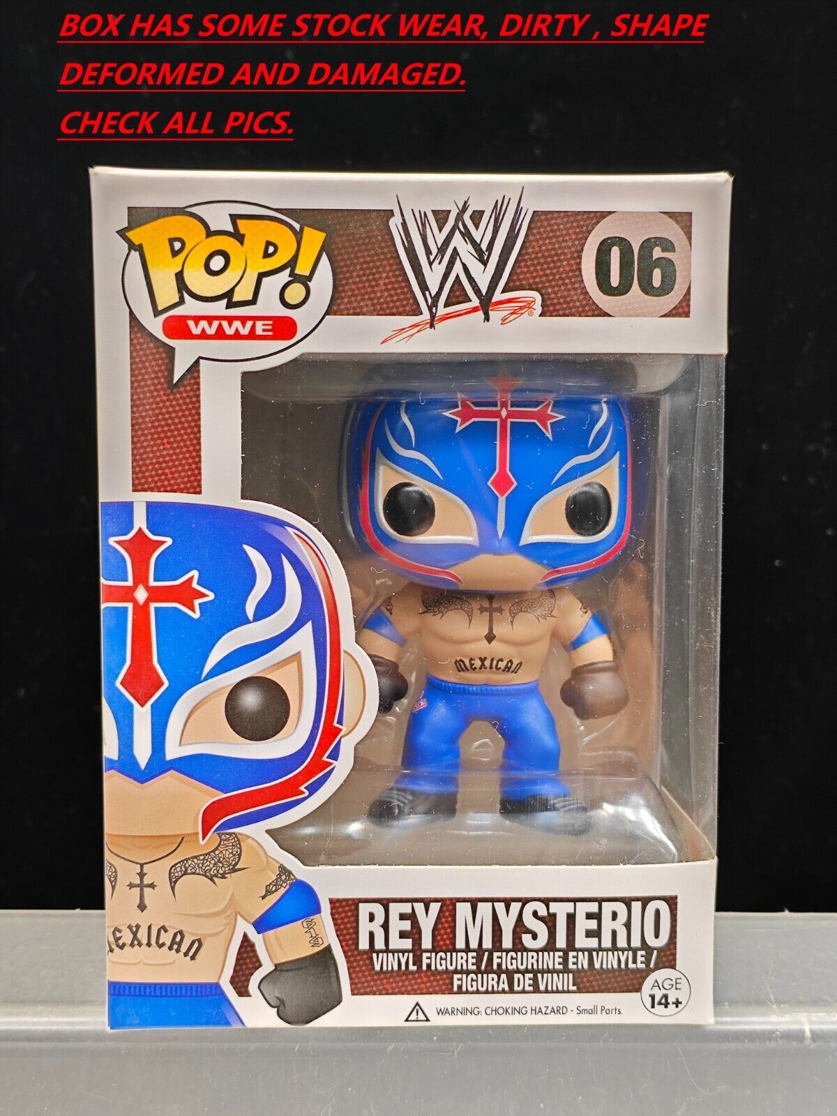 100% Authentic Funko Pop WWE Rey Mysterio #06 Rare Vaulted Vinyl Figure