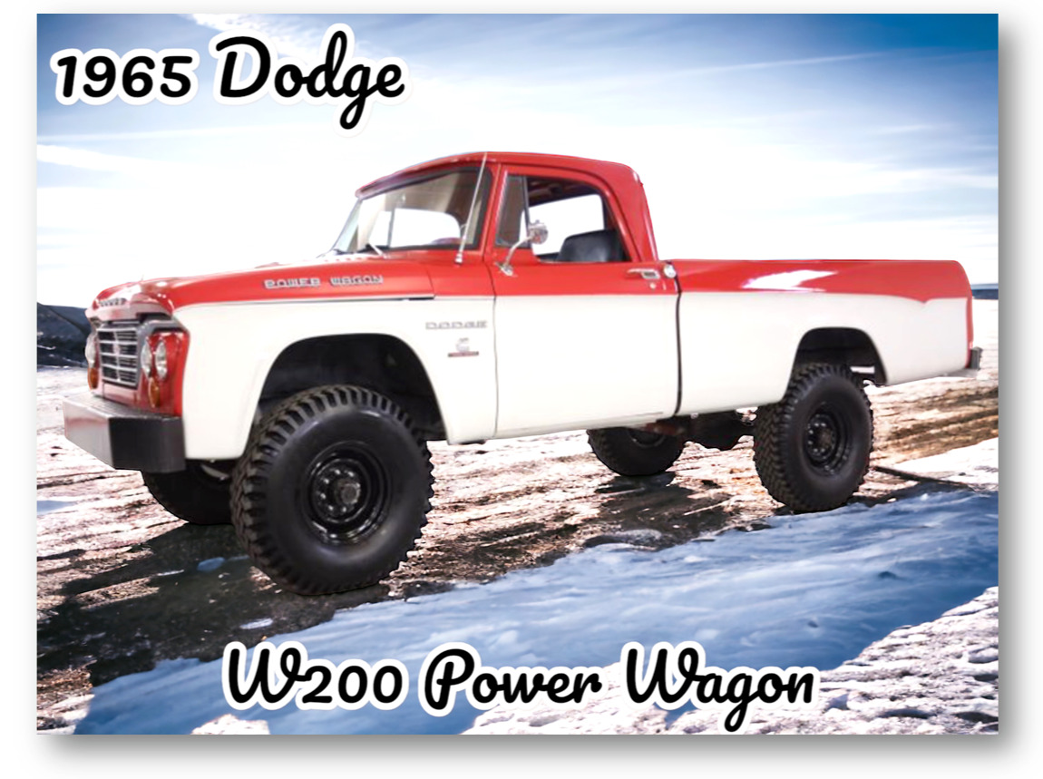 1965 Dodge W200 Power Wagon Pickup Truck Retro Refrigerator Tool Box Magnet